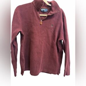 Ralph Lauren Men’s Burgundy Half-Zip Fleece Pullover